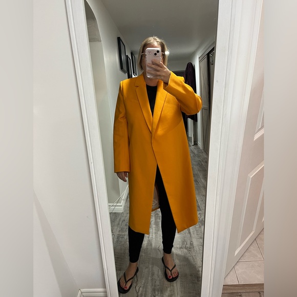 NWOT Babaton Aritzia orange size medium long blazer jacket - Picture 14 of 15
